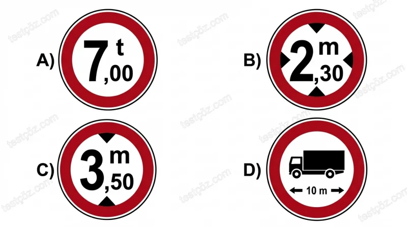 Genişlik gabari sınırlaması trafik işareti (varyant 3)