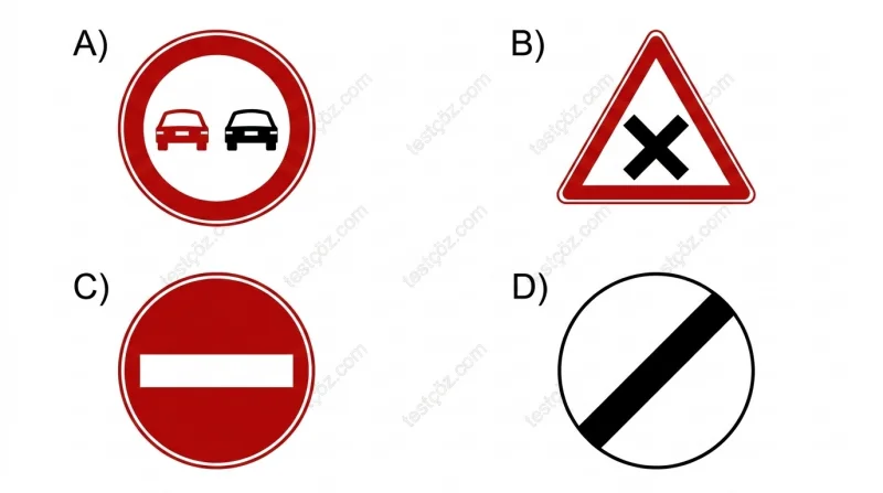 Girişi olmayan yol işaret levhası seçeneği — DUR/GİRİŞ YOK kombinasyonu (varyant 6)