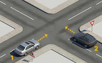 1 ve 2 numaralı kara yollarının adları (otoyol/devlet yolu) yol sahnesi