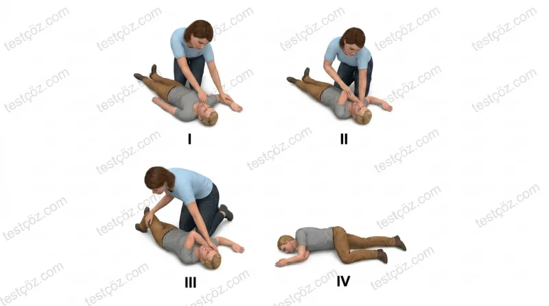 İlk yardım pozisyon veriliş aşamaları (varyant 3)