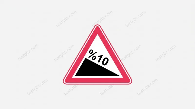 Üçgen trafik işareti — anlamı bildirim (varyant 7)