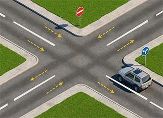 Araç sürücüsünün yapması yasak davranış — yol sahnesi diyagramı