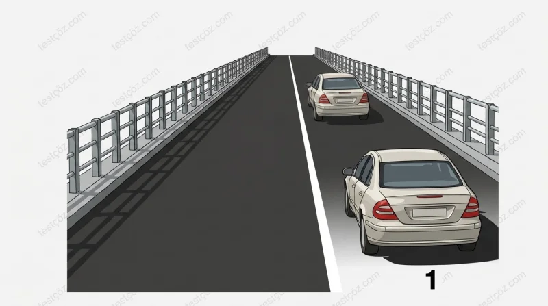1 numaralı aracın önündeki aracı geçme yasağı sebebi (varyant 2)