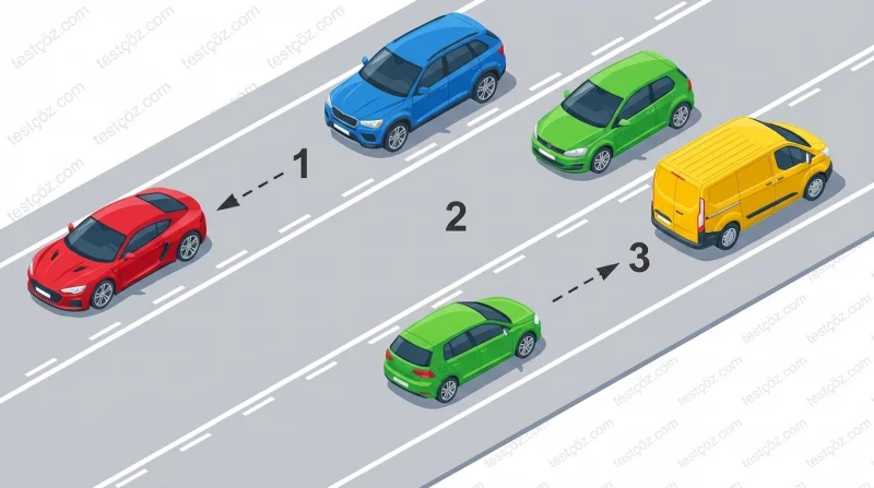 Kara yolunda sürekli işgal edilemeyen şerit — yol sahnesi (varyant)