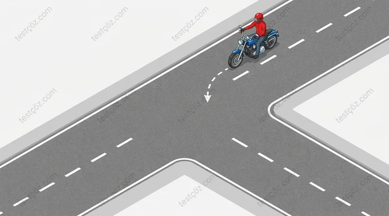 Sola dönüş yapan sürücü yol sahnesi diyagramı