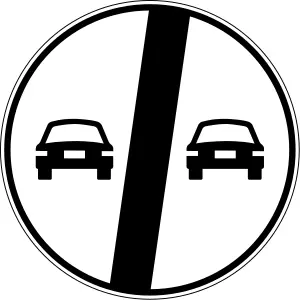 Trafik işareti — daire içinde yasak sembol, sürücüye bildirim