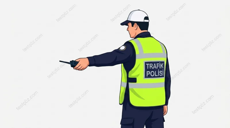 Trafik polisi resmi — görev tanımlama soru (varyant 3)