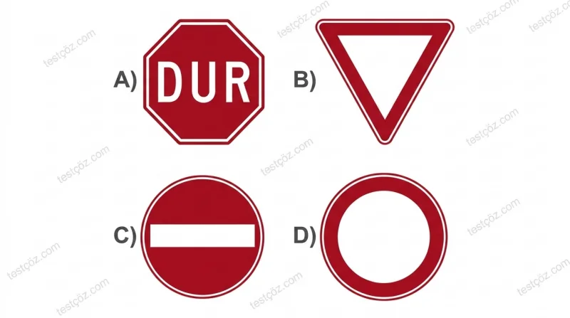 Yanıp sönen sarı ışık eşdeğer trafik işareti seçeneği (varyant 5)