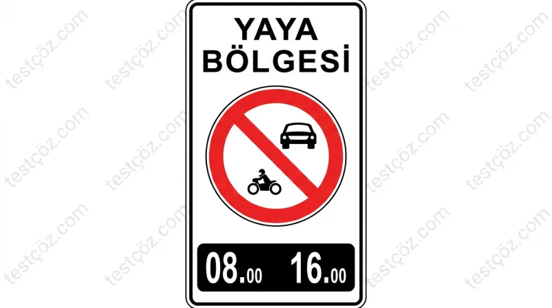 Yaya bölgesi trafik işareti — araç girişi yasak (varyant 2)