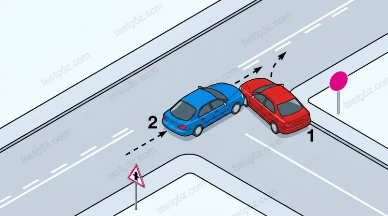 Yol sahnesi diyagramı — kesinlikle söylenebilen davranış (varyant 4)