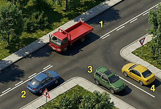 Yol sahnesi diyagramı — yanlış ifade soru görseli