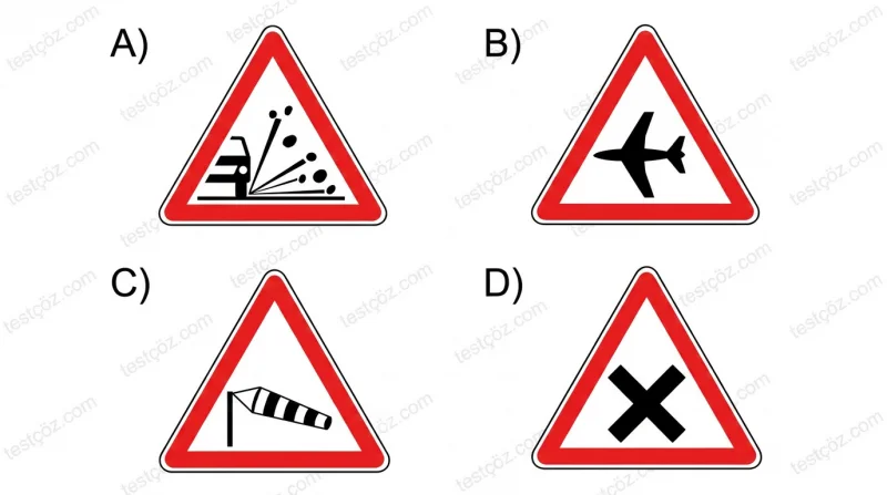 Yoldan kaynaklanan tehlike trafik işareti seçeneği