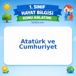 1. Sınıf Hayat Bilgisi Atatürk ve Cumhuriyet Konu Anlatımı - testçöz.com