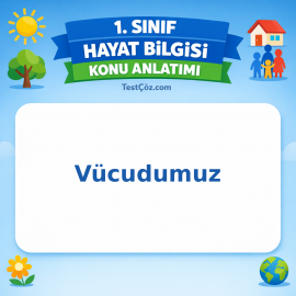 1. Sınıf Hayat Bilgisi Vücudumuz Konu Anlatımı - testçöz.com
