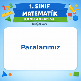 1. Sınıf Matematik Paralarımız Konu Anlatımı - testçöz.com