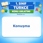 1. Sınıf Türkçe Konuşma Konu Anlatımı - testçöz.com
