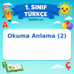 1. Sınıf Türkçe Okuma Anlama (2) Testi - testçöz.com