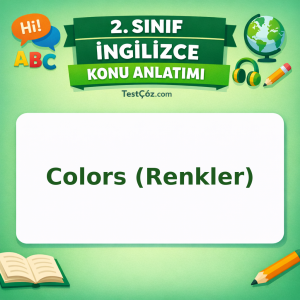 2. Sınıf İngilizce Colors (Renkler) Konu Anlatımı - testçöz.com