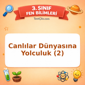 3. Sınıf Fen Bilimleri Canlılar Dünyasına Yolculuk (2) Testi - testçöz.com
