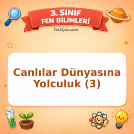 3. Sınıf Fen Bilimleri Canlılar Dünyasına Yolculuk (3) Testi - testçöz.com