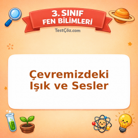 3. Sınıf Fen Bilimleri Çevremizdeki Işık ve Sesler Testi - testçöz.com