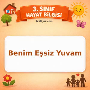3. Sınıf Hayat Bilgisi Benim Eşsiz Yuvam Testi - testçöz.com