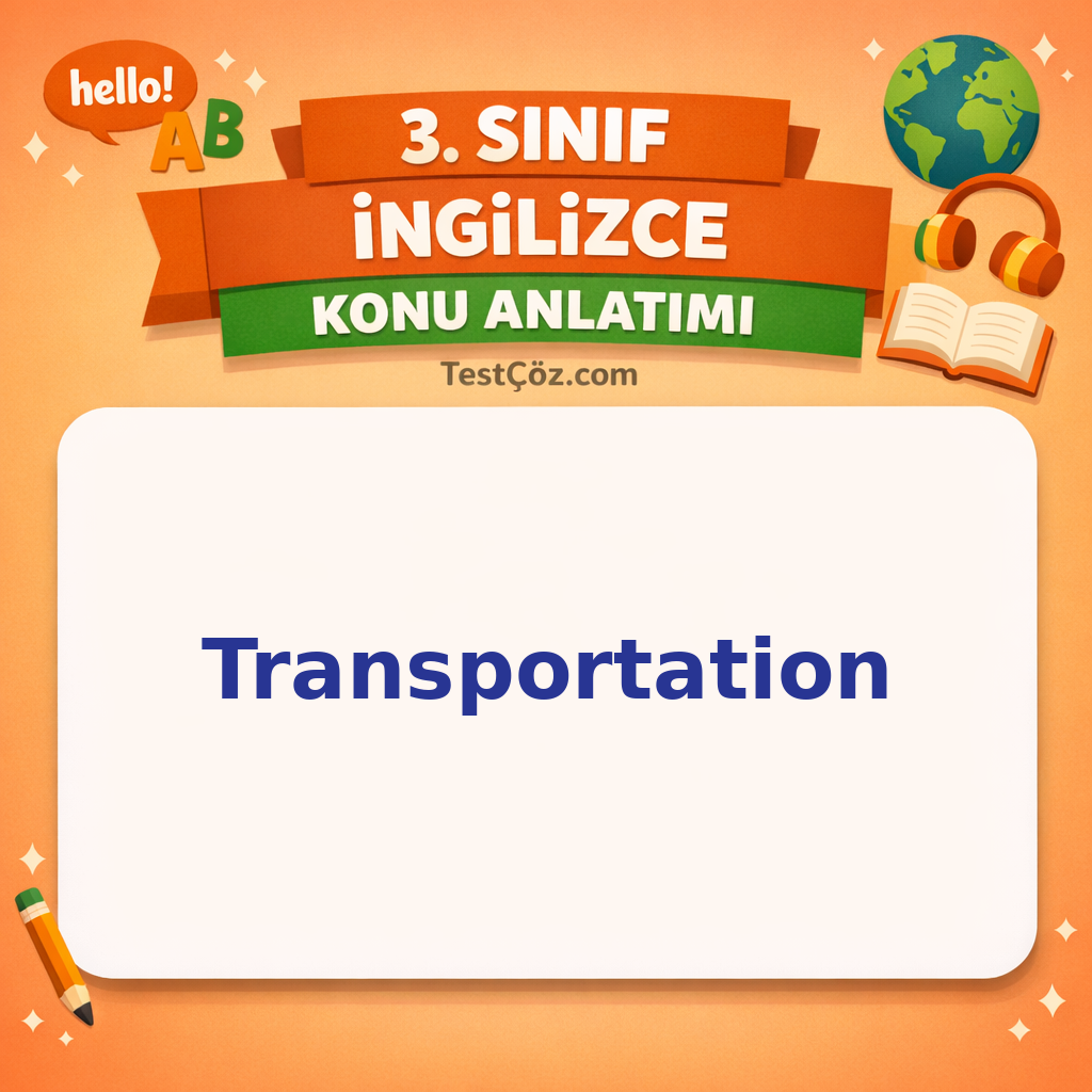3. Sınıf İngilizce 8. Ünite Transportation Konu Anlatımı