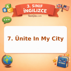 3. Sınıf İngilizce 7. Ünite In My City Testi - testçöz.com