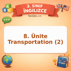 3. Sınıf İngilizce 8. Ünite Transportation (2) Testi - testçöz.com