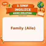 3. Sınıf İngilizce Family (Aile) Konu Anlatımı - testçöz.com