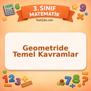 3. Sınıf Matematik Geometride Temel Kavramlar Testi - testçöz.com