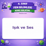 4. Sınıf Fen Bilimleri Işık ve Ses Konu Anlatımı - testçöz.com