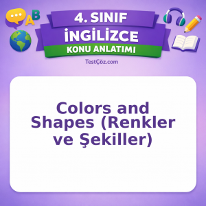4. Sınıf İngilizce Colors and Shapes (Renkler ve Şekiller) Konu Anlatımı - testçöz.com