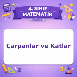 4. Sınıf Matematik Çarpanlar ve Katlar Testi - testçöz.com