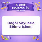 4. Sınıf Matematik Doğal Sayılarla Bölme İşlemi Testi - testçöz.com