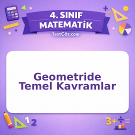 4. Sınıf Matematik Geometride Temel Kavramlar Testi - testçöz.com