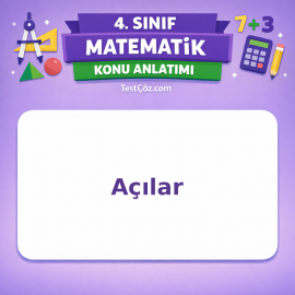 4. Sınıf Matematik Açılar Konu Anlatımı - testçöz.com