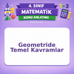 4. Sınıf Matematik Geometride Temel Kavramlar Konu Anlatımı - testçöz.com