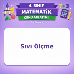 4. Sınıf Matematik Sıvı Ölçme Konu Anlatımı - testçöz.com