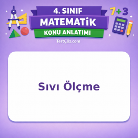 4. Sınıf Matematik Sıvı Ölçme Konu Anlatımı - testçöz.com