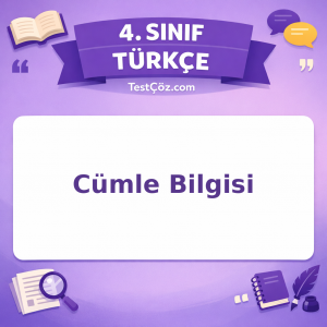 4. Sınıf Türkçe Cümle Bilgisi Testi - testçöz.com