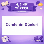 4. Sınıf Türkçe Cümlenin Öğeleri Testi - testçöz.com