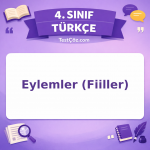 4. Sınıf Türkçe Eylemler (Fiiller) Testi - testçöz.com