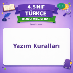 4. Sınıf Türkçe Yazım Kuralları Konu Anlatımı - testçöz.com
