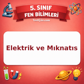 5. Sınıf Fen Bilimleri Elektrik ve Mıknatıs Testi - testçöz.com