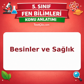 5. Sınıf Fen Bilimleri Besinler ve Sağlık Konu Anlatımı - testçöz.com