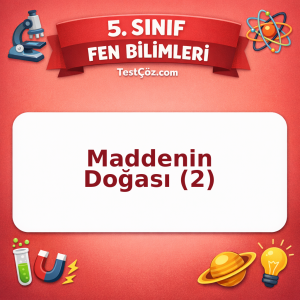 5. Sınıf Fen Bilimleri Maddenin Doğası (2) Testi - testçöz.com