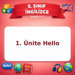 5. Sınıf İngilizce 1. Ünite Hello Testi - testçöz.com