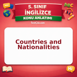 5. Sınıf İngilizce Countries and Nationalities Konu Anlatımı - testçöz.com
