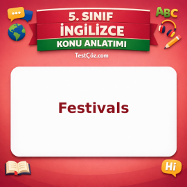 5. Sınıf İngilizce Festivals Konu Anlatımı - testçöz.com